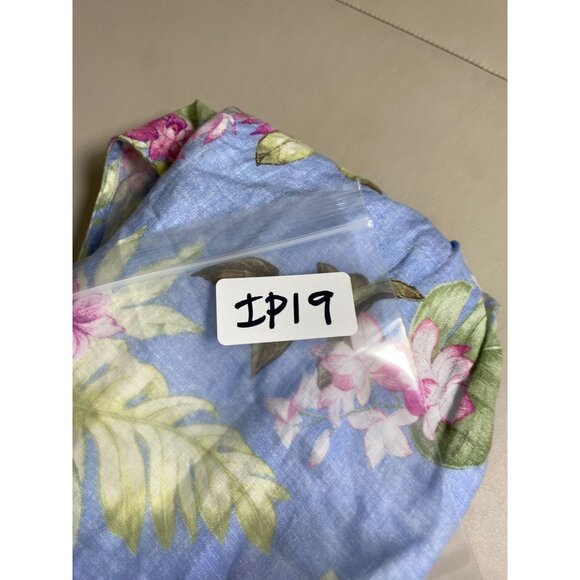 Tommy Bahama Floral Sleeveless Button Up Tank Top Sz Large Blue Pink Linen Blend - Picture 10 of 13